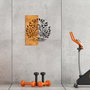 Wallity Lina Escultura de Pared Negro y Nogal